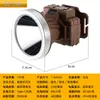 Linterna frontal de batería de litio con luz potente, lámpara de cañón láser, cabezal de lámpara telescópico, enfoque, linterna de doble fuente de luz, luz blanca, luz amarilla, luz de dos colores