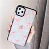 Funda Popular Rosa Lazo Manzana 18Pm para Teléfono iPhone 17 Anti-Caídas Cubierta Protectora 15 Borde Doble Color 14 Funda Suave