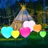 Luces LED Exteriores Brillantes en Forma de Corazón para Decoración de Parques y Jardines, Luces de Ambiente Coloridas en Forma de Corazón