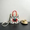Nova Bolsa de Malha de Grande Capacidade Advanced Sense Ins Bolsa para Celular Nicho Ombro Crossbody Bolsa Cartoon Fashion Bolsa