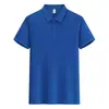 Color sólido alta elasticidad imitación algodón botón de presión solapa casual negocios diario exterior logo impreso ropa de trabajo uniformes de equipo
