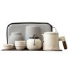 Juego de té portátil para viaje con latas de té requiere casi cuatro tazas de la empresa de té para acampar al aire libre para hacer el logotipo