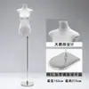 Loja de roupas modelo magra de seios pequenos adereço expositor de roupas femininas suporte de exibição ornamento de pendurar de peito plano manequim de torso de mão cabide de roupas