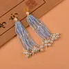 Estilo nacional borla de cuentas de arroz flecos brocado Song accesorios bolsa colgante accesorios hechos a mano con cuentas adornos colgantes cuentas de madera