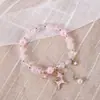 Nueva pulsera de cristal de palomitas de maíz con temperamento artístico para novias, venta al por mayor, pulsera de gatito japonés y coreano de nicho para mujeres, joyería transfronteriza