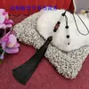 Xiangfei 8B-10 Porcelana Azul y Blanca Doble Hilo Cristal Bambú Borla Fleco Solapa Prohibida Antiguo Nube Trasera Accesorios de Ropa