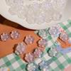 Primavera e Verão Transparente Glitter Azul Coração Borboleta Urso Pingente Fofo Feito à Mão Ins Contas Populares Mesmo Estilo DIY Contas Soltas