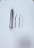 Set Portátil de Cubo con Palillos y Hilo Dental de Acero Inoxidable 304, Set Portátil de Siete Piezas para Eliminar Manchas Dentales, Set de Cuidado Bucal, Palillo