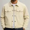 Comércio Exterior Transfronteiriço Primavera e Outono Novo Roupa de Trabalho Gola Lapela Veludo Cotelê Jaqueta Casual Casaco Masculino Marca Tendência Roupas Masculinas