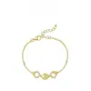 Corrente para Clavícula Flor da Fortuna Estilo Hao Yiran, Pulseira e Brincos de Luxo Leve de Alta Qualidade Estilo Yun Yi, Versátil, Simples e Exquisite
