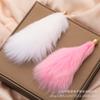 Colgante de Plumas para Colgar en el Interior del Coche Colgante para Espejo Retrovisor del Coche Joyería de Pelo de Zorro Fragancia Pequeña Colgante para Coche Celebridad de Internet Diosa