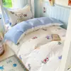 Juego de ropa de cama de tres piezas para dormitorio de estudiante universitario, algodón puro, sábana bajera individual, funda de edredón, sábana ajustable, artículos de ropa de cama, listo para mudarse