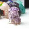 [Lindos adornos de perro Shar Pei] resina tallada a mano textura plisada obra de arte decoración de estudio en casa
