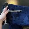 Pantalones de chándal tie-dye azul marino con estrellas, pierna curva, unisex, estilo otoño, pantalones atléticos juveniles estilo americano, pierna recta, pierna ancha, pantalones largos