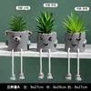 Sencilla creativa muñeca de pies colgantes cilindro de cemento simulación planta suculenta maceta sala de estar decoración del hogar fabricantes mayoreo