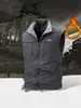 Chaleco de forro polar para hombre de otoño e invierno con cuello alto, multibolsillos, chaleco de trabajo cálido, estilo casual para exteriores 2539A