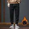 Pantalones Jogger Casuales para Hombre, Corte Slim, Marca de Moda, Forro Polar Cálido para Otoño e Invierno, Pana, para Trabajadores de la Construcción, Ropa para Exteriores
