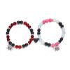 Pulseira Magnética de Coração de Aranha Europeia e Americana para Halloween Pulseira de Casal com Contas de Cristal Joias de Halloween Venda por Atacado