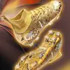 Nuevos zapatos de fútbol AG de tacos largos y para césped artificial transfronterizos para hombres, mujeres y niños, zapatos deportivos de alta gama para césped artificial al por mayor