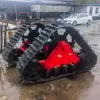 Temporada de Chuvas anti-afundamento triângulo lagarta veículo agrícola montagem de triângulo lagarta colheitadeira de milho triângulo lagarta modificado
