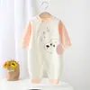 Mameluco de Bebé Puro Algodón Grado Aa Recién Nacido Ropa para Gatear de Primavera y Otoño Ropa para Bebés Pijamas Mameluco sin Costuras con Botones Laterales