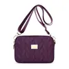 Bolsa de Ombro Cor Sólida em Tecido de Nylon Estilo Japonês e Coreano Versátil para o Dia a Dia da Mulher Bolsa Transversal de Grande Capacidade Bolsa para Compras da Mamãe Bolsa para Celular