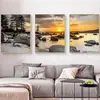 Pintura de Lienzo Tríptico para Sala de Estar y Dormitorio, Pintura Decorativa Estilo Chino sobre Lienzo al Óleo de Alta Definición, Arte de Pared, Personalización del Cliente