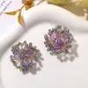 Fogos de Artifício Coreanos Estilo Retrô Flor de Cristal Iridescente DIY Presilha de Cabelo de Luxo Acessório de Cabelo Broche Flor de Sapato Fivela de Sapato Acessórios
