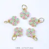 Estilo Chino Antiguo Oro Goteo de Aceite Carácter de Bendición Flor de Paz Colgante de Moda Boutique Accesorios para Pulsera Joyería Venta al por Mayor