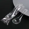 Cucharas desechables, empaquetadas individualmente, hechas de plástico PS engrosado, adecuadas para comida rápida, uso doméstico, uso comercial y empaques para llevar