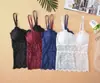 Camisola Sexy de Renda com Costas Bonitas Roupa Íntima Feminina Top Básico Anti-Exposição com Bojo Sutiã Esportivo Sexy