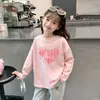 Camiseta Base de Moda Nueva para Niñas Primavera y Otoño 2026, Camiseta de Manga Larga Transpirable de Algodón Puro Moderna para Niñas