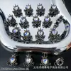 Cuentas Espaciadoras de Doble Cara con Circonita Diamantada Completa Corazón Corona Carruaje con Agujero Pasante Accesorios para Manualidades con Cuentas Pulsera Cadena de Teléfono