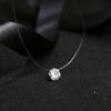 Estilo coreano creativo hilo de pescar transparente colgante fresco collar invisible incrustado con circonita de diamante cadena de clavícula estilo coreano