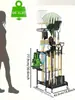 Estante de Almacenamiento para Herramientas de Jardín Estante de Almacenamiento para Herramientas Agrícolas Estante de Almacenamiento para Balcón Estante de Almacenamiento Universal para Exteriores con Ruedas Móvil