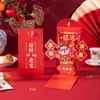 Sobres Rojos Festivos con Diseño 3D, Plegado Personalizado Creativo Estilo Nuevo de Dibujos Animados, Sobres Rojos Creativos 3D para Banquetes de Inauguración, Sobres Rojos del Dios de la Riqueza