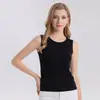 Chaleco de Seda Huaye para Mujer en Verano, 100% Seda de Morera, Tejido de Punto Retorcido de 42 Agujas, Corte Holgado, Adelgazante, Top Básico sin Mangas