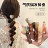 Goma para el Cabello de Trenza de Burbujas Sencilla Estilo Japonés para Mujer 2024 Nuevo Anillo para el Cabello con Cordón de Teléfono de Corazón de Alta Gama Herramienta para Trenzar la Cola de Caballo