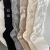 Calcetines Finos Transpirables de Tobillo con Puño de Burbuja para Primavera y Verano, Estilo Casual Natural Arrugados, Sensación de Alta Gama, Cómodos, Amigables con la Piel, Calcetines que Realzan las Piernas