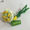 Chaveiro Popular de Buquê Tricotado à Mão, Produto Acabado de Crochê em Lã de Alta Qualidade, Pingente de Mini Buquê, Bolsa para Celular