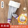 Leggings com Forro de Fleece para Meninas para o Inverno, Calças de Fleece Integradas para Crianças, Roupa de Inverno para Meninas, Calças de Jardim de Infância, Espessadas e Quentes para Crianças Pequenas
