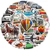 50 pegatinas vintage de transporte para vehículos eléctricos, equipaje, patinetas, cascos, pegatinas decorativas impermeables transfronterizas