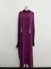 Yiduoduo Novo Estilo Transfronteiriço Cor Sólida Com Capuz Franja Tamanho Grande Vestido Casual Solto de Manga Longa Feminino 24663
