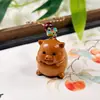 Tuja Natural Doze Signos do Zodíaco Animais Fofos em Desenho Animado Homens e Mulheres Lanyard para Celular Pingente para Bolsa Pingente Venda por Atacado