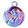 Acessórios de aço inoxidável transfronteiriços anjo titânio aço colorido pingente metal joias acessórios pingente diy