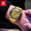Reloj Marca Oris al por Mayor Fabricante Nuevo Reloj Mecánico Reloj con Diamantes Huecos Reloj Luminoso de Moda para Hombres