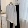 Sudadera con capucha y cordón de dos piezas falsas de tiro real europeo y americano para mujer, versátil, holgada, talla grande, manga larga, chaqueta fina de primavera y otoño
