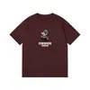 230g Camiseta Feminina de Verão Solta Algodão Puro Feminina Estampada de Manga Curta Atacado Casual Algodão Meia-Manga Top Feminino