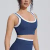 Chaleco Deportivo de Dos Piezas Falso con Sensación de Segunda Piel Transfronterizo de Canalé Bloque de Color Espalda Hermosa Sujetador de Yoga Ropa Interior Deportiva para Correr Fitness Mujeres