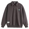 Marca de Moda Estilo Americano Moletom Pulôver com Gola Polo Masculino Novidade Primavera e Outono 2024 Roupas de Casal Jaqueta Casual Solta